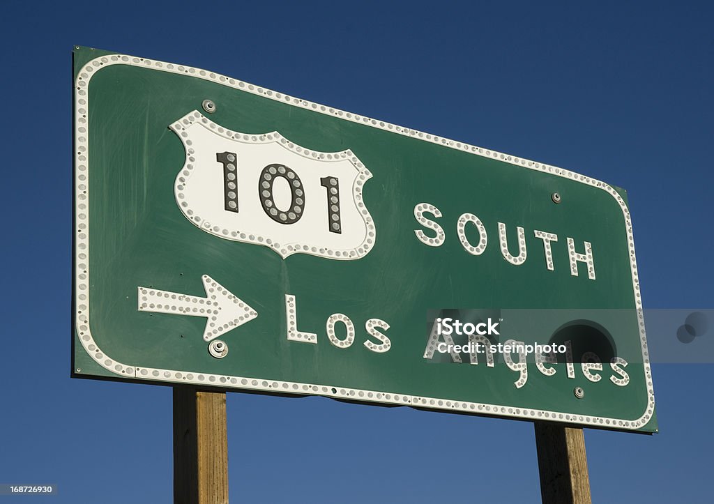 로스앤젤레스 Freeway 팻말 - 로열티 프리 표지판 스톡 사진