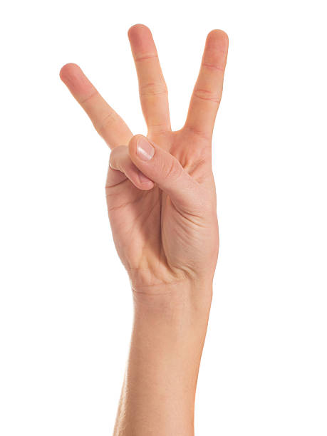 istock Close-up Of Human Hand Showing Three Fingers 168729819