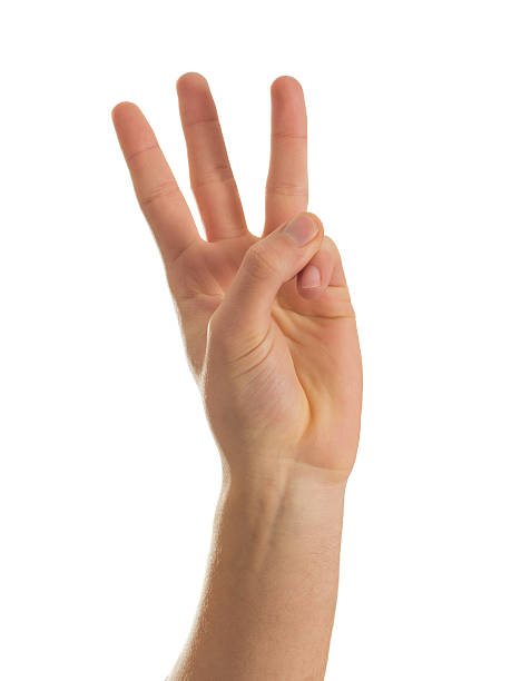 istock Close-up Of Human Hand Showing Three Fingers 168730056