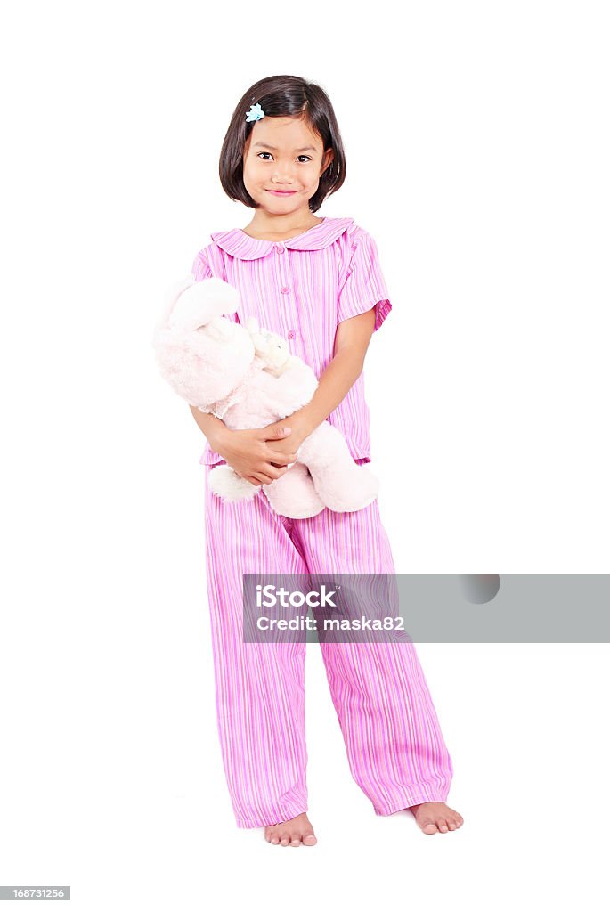 Pyjama mit Teddy - Lizenzfrei Schlafanzug Stock-Foto
