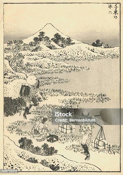 ビンテージ Jaanese 木プリントのお客様に最適です - 浮世絵のベクターアート素材や画像を多数ご用意 - 浮世絵, 富士山, 日本