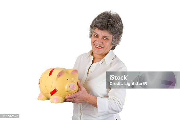 여성 선임 돼지 저금통 금융에 대한 스톡 사진 및 기타 이미지 - 금융, 노인, 돼지 저금통