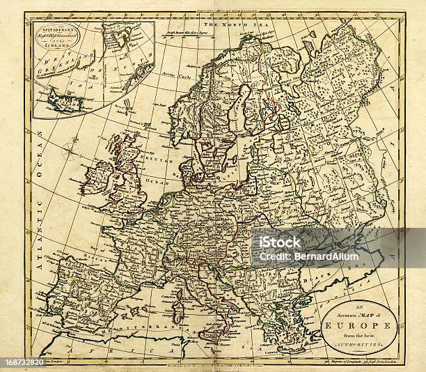 Carte Antique De Leurope 1785 Vecteurs libres de droits et plus d'images vectorielles de Carte - Carte, D'autrefois, Europe