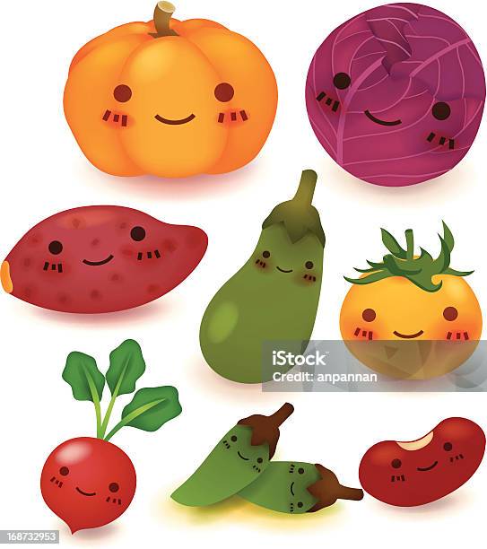 Sammlung Von Obst Und Gemüsevektordatei Eps10 Stock Vektor Art und mehr Bilder von Lila - Lila, Süßkartoffel, Abnehmen