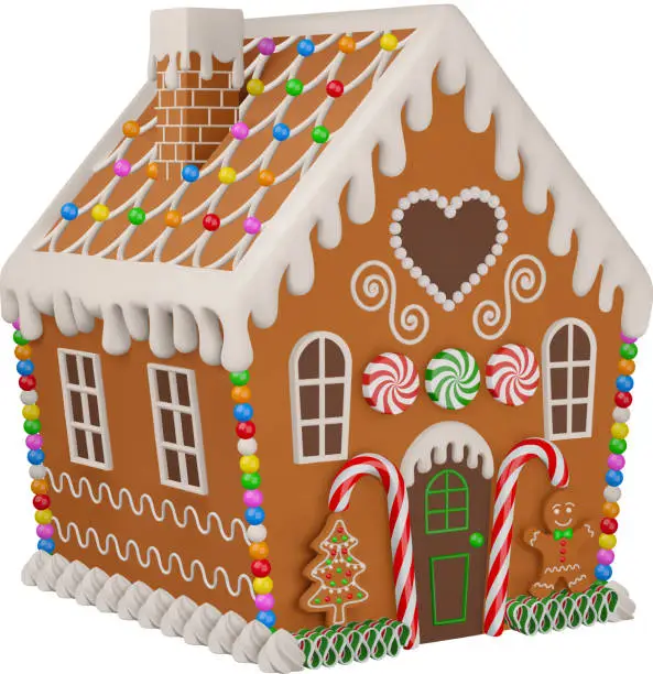 Vector illustration of christmas gingerbread house