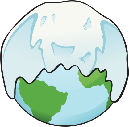 Illustration of a snow covered Earth