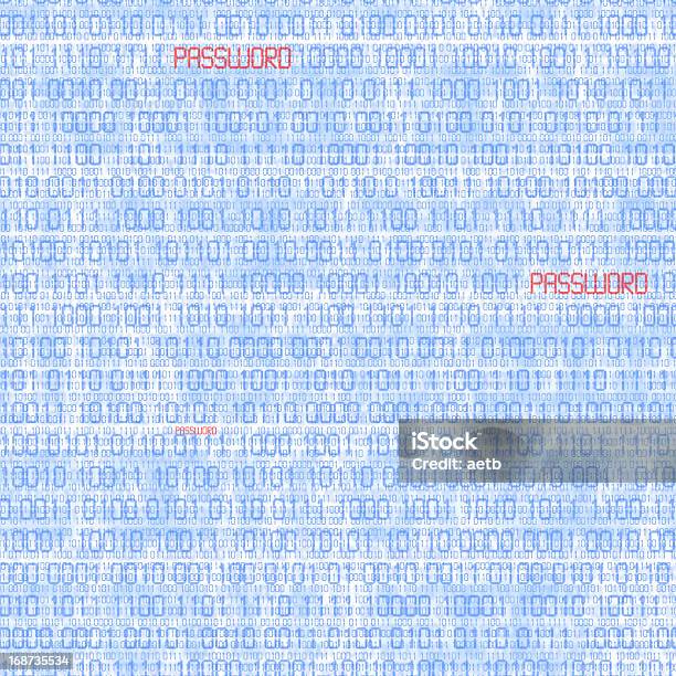 Foto de Código Binário Com Hacked Senha e mais fotos de stock de Abstrato - Abstrato, Acessibilidade, Agenda