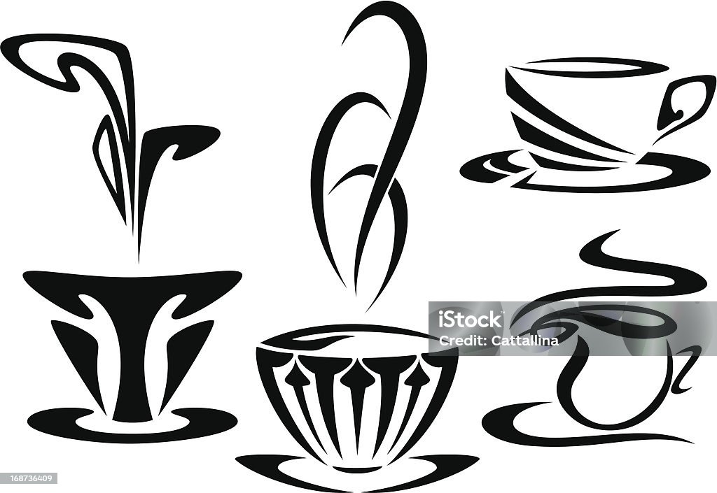 Tasses le design - clipart vectoriel de Art nouveau libre de droits