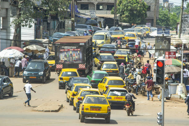istock Traffic jam of yellow cabs Yaounde, Cameroon 1687379432