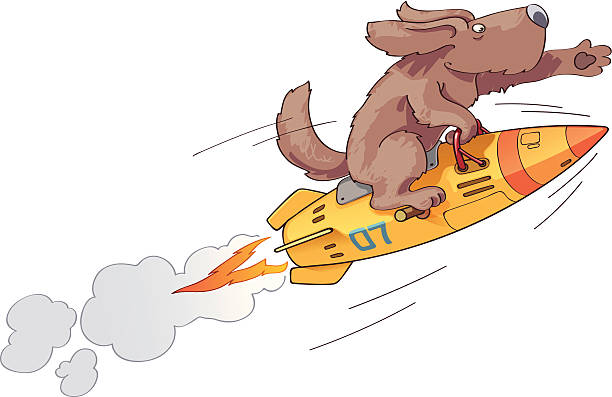 ilustrações de stock, clip art, desenhos animados e ícones de cão-foguete - heroes dog pets animal