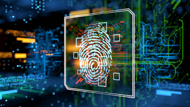 istock Fingerprint. Person identity. Digital concept with touch screen biometrics security. 1687404592
