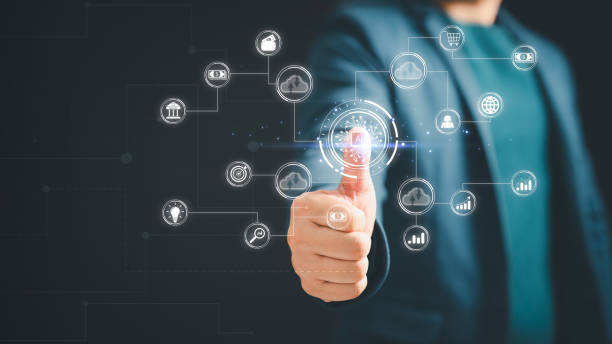 istock Business, modern technology, internet and networking. Internet of things. Digital transformation change management concept man use AI to help work, Ai learning and Artificial Intelligence concept. 1687485078