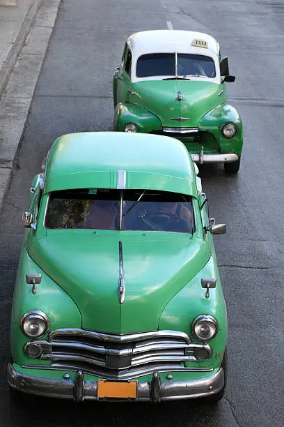 Old Cuban taxis in Havana, Cuba