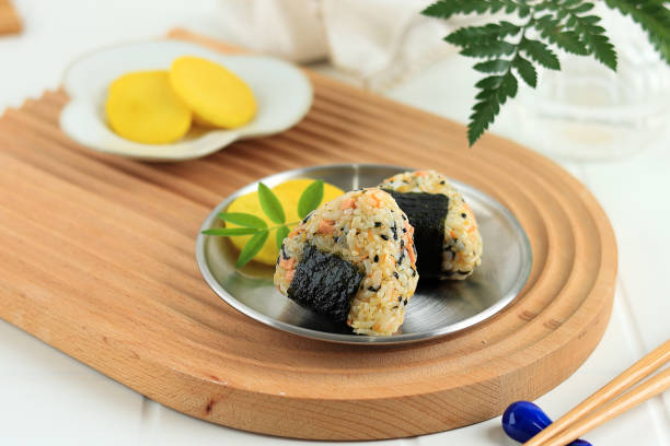 Japanese Triangle Sushi Onigiri with Nori Belt