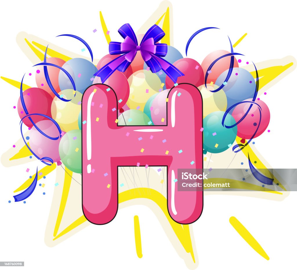 Balloon font series Balloons and celebration behind letter Alphabet stock vector