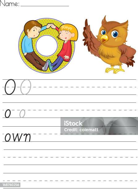 Alphabet Worksheet Stock Illustration - Download Image Now - Alphabet, Animal, Child