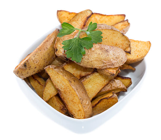 istock Potato Wedges isolated on white 168760548