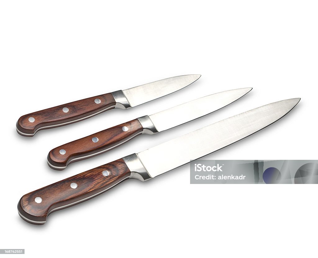 Tres cuchillos de cocina. - Foto de stock de Acero libre de derechos