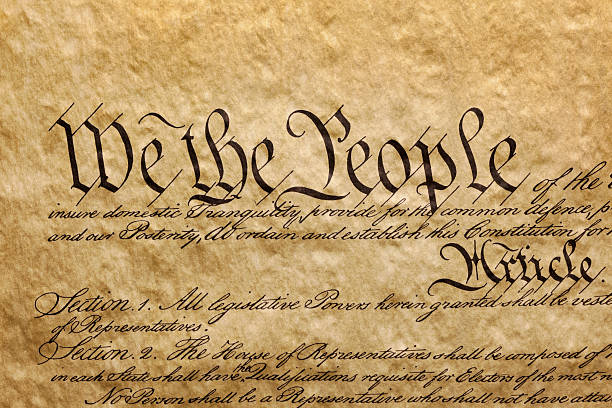 We the People - Preamble to U.S. Constitution stock photo