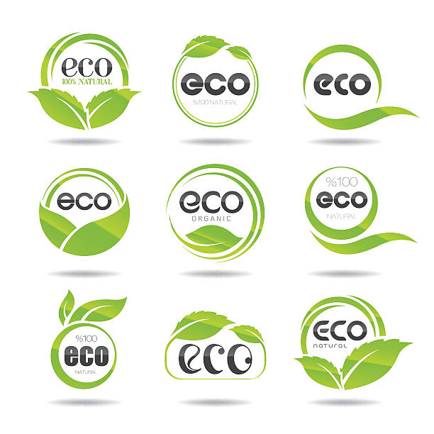 Conjunto de ícones de Eco - ilustração de arte em vetor