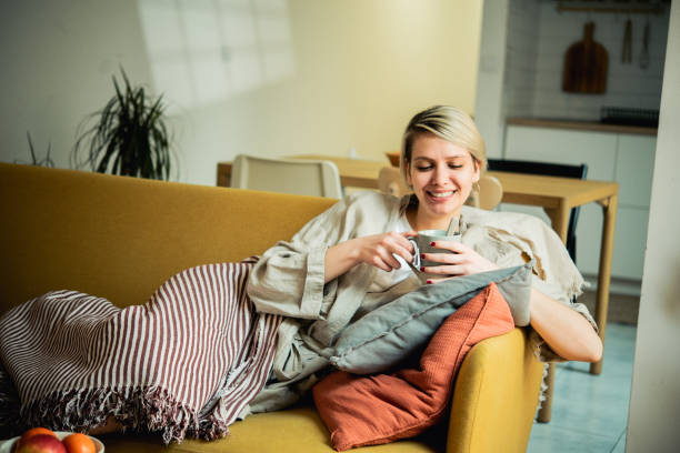istock Girl sitting and relaxing at home 1687701248