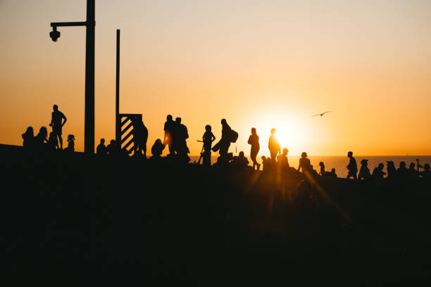 Silhouette sunset in Perth WA