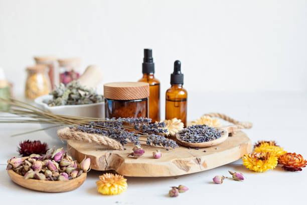 istock Botanical blends, herbs, essencial oils for naturopathy 1687709745