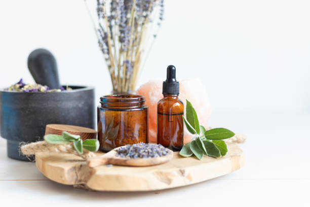 istock Botanical blends, herbs, essencial oils for naturopathy 1687710811