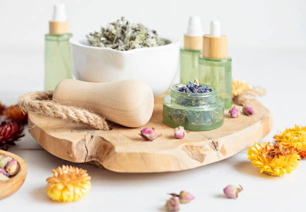 istock Botanical blends, herbs, essencial oils for naturopathy 1687710827