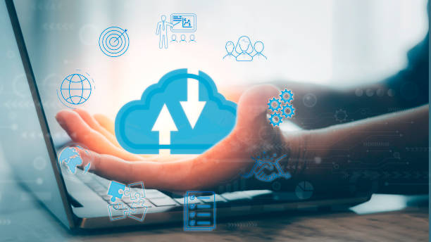 istock Businessman holding virtual cloud with internet connection. Business global internet connection application technology and digital marketing, Financial and banking, Digital link tech, big data concept. 1687715867