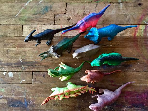 istock dinosaurs, extinct creatures as children's favorite plastic toys 1687718125