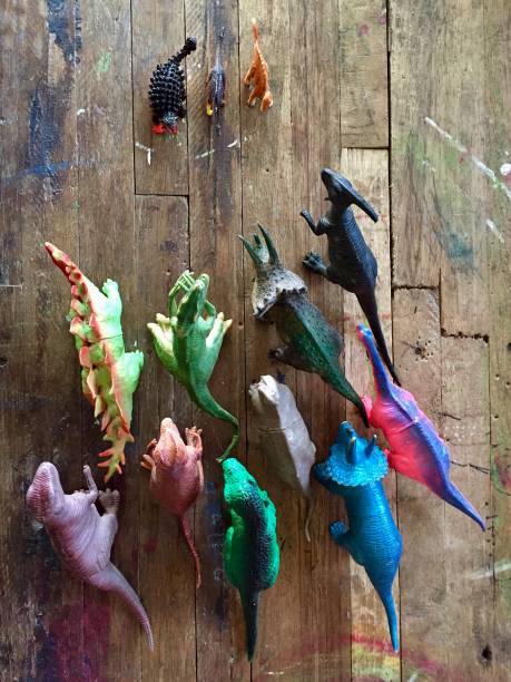 istock dinosaurs, extinct creatures as children's favorite plastic toys 1687719699