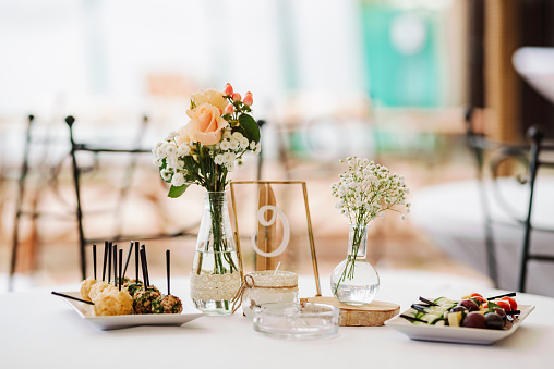 Beautiful laid boho wedding banquet table in Majorca