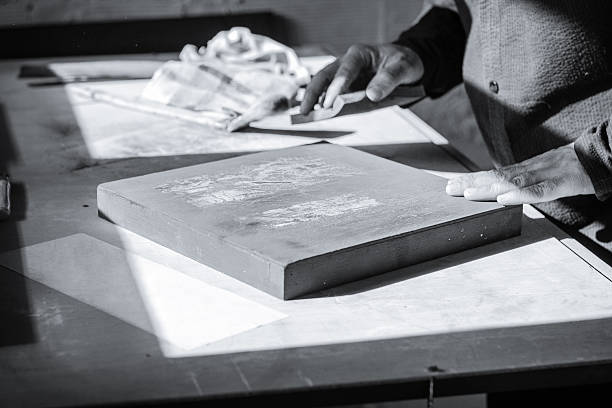 istock Painter artist working on a oil canvas 168772602