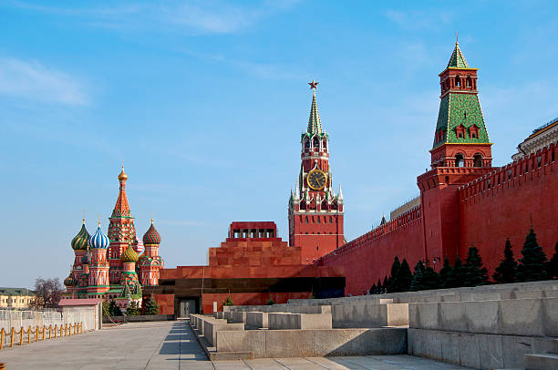 moscú. plaza roja. - moscow russia russia red square st basils cathedral fotografías e imágenes de stock