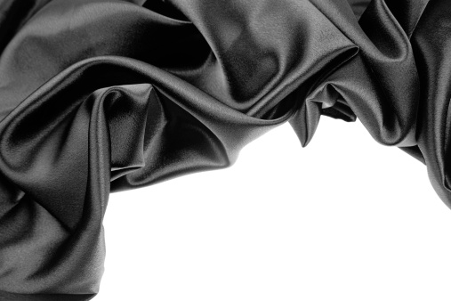 Black Silk Stock Photo - Download Image Now - Black Color, Close-up ...