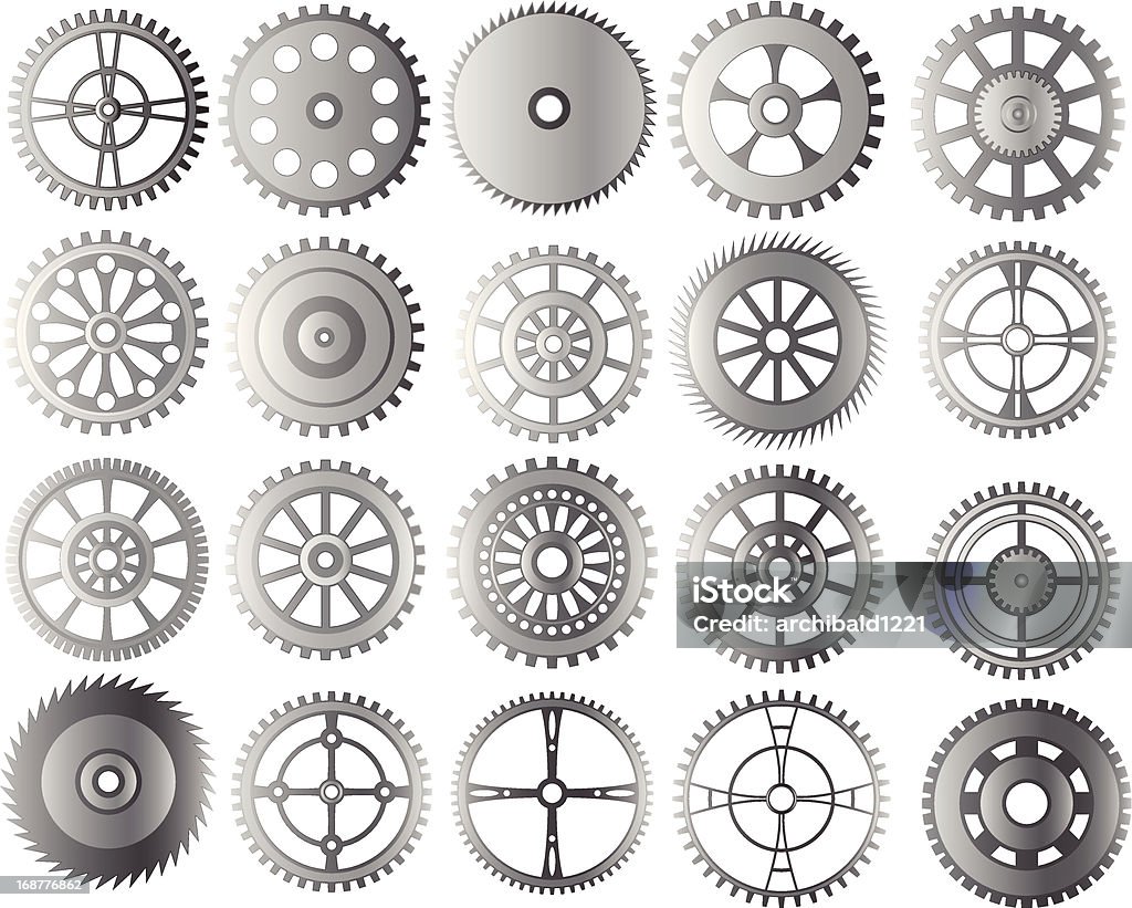 gears collection collection of gears. eps10 vector Circle stock vector