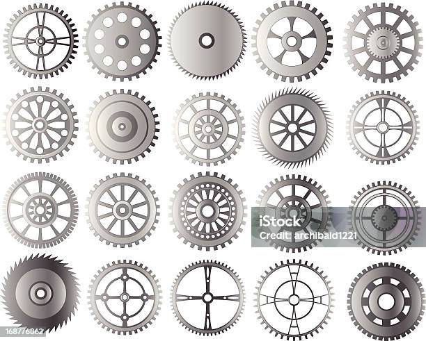 Gears Collection Stock Illustration - Download Image Now - Circle, Collection, Cut Out