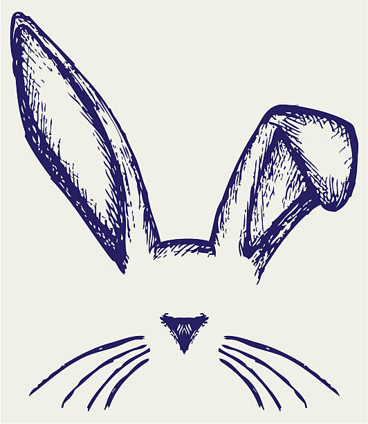 Wielkanoc bunny uszy – artystyczna grafika wektorowa