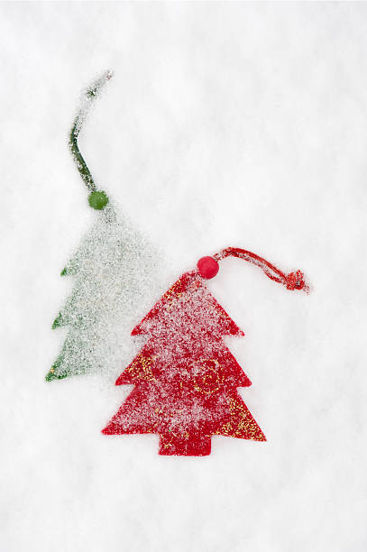 istock christmas tree toys at snow 168779227