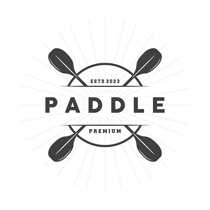 Paddle Logo, Boat Paddle Design Vector Illustration Symbol Simple Design