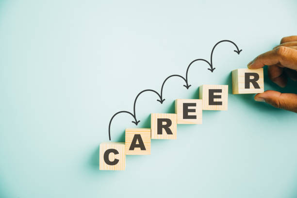 istock hand placing a wooden cube block labeled CAREER on a blue background 1687830392