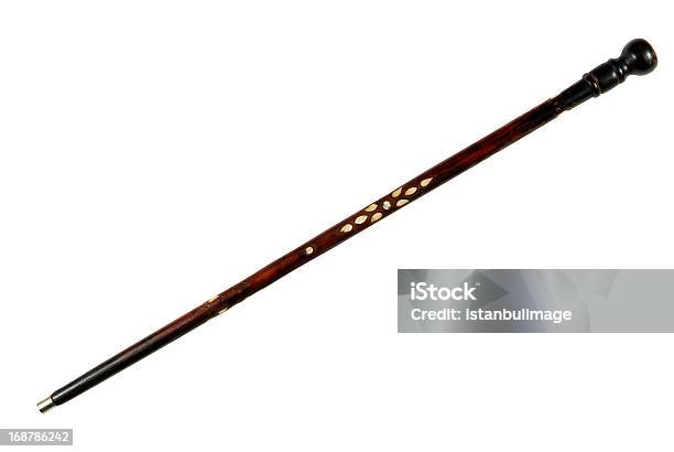 앤틱형 걷기스틱 지팡이에 대한 스톡 사진 및 기타 이미지 - 지팡이, 목재-재료, 흰색 배경