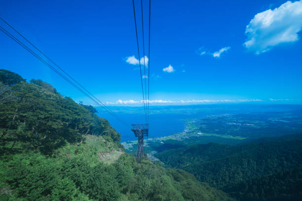 View of Lake Biwa from the ropeway