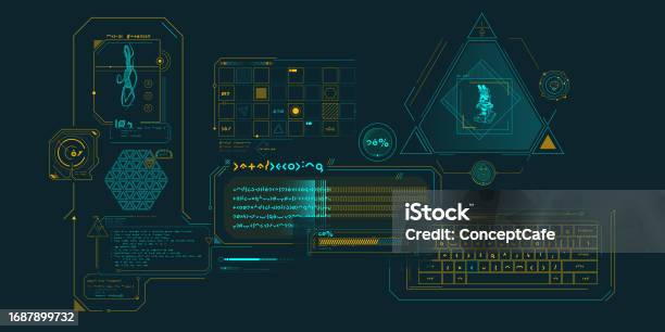 Scientific Research Data Processing Interface Stock Illustration ...