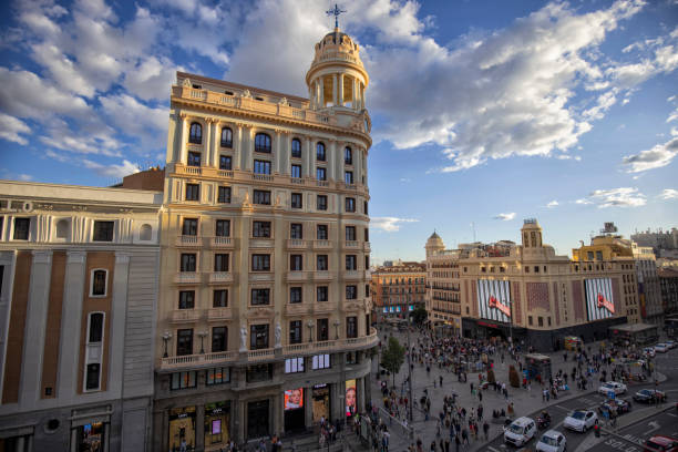 istock Gran Via street at sunset, Madrid, Spain 1687900604