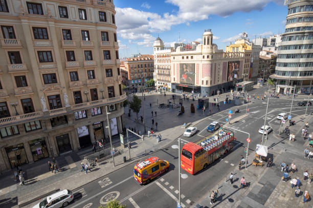 istock Gran Via street view, Madrid, Spain 1687904063