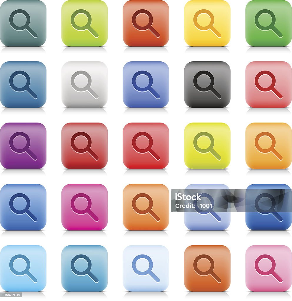 Compte-fil de boutons de couleur web en style icône internet stone - clipart vectoriel de Analyser libre de droits