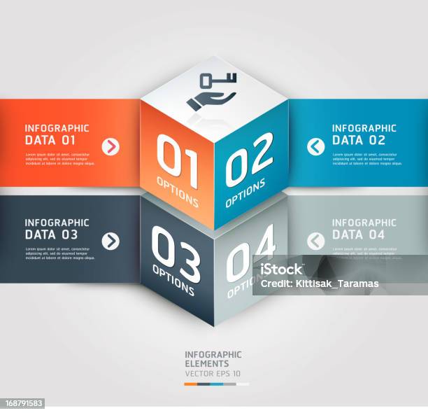 Cubo Di Moderno Business Infografica Banner Modello - Immagini vettoriali stock e altre immagini di Cubo