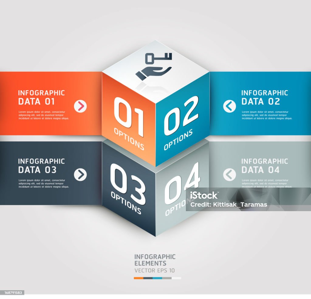 Современные куб бизнес и инфографика баннер шаблон. - Векторная графика Близость роялти-фри